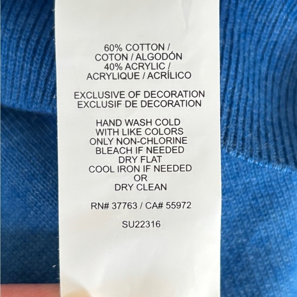 Jack Nicklaus Men's Size Large Golf Sweater Vest 1/4 Zip Pullover Bear Logo Blue - Picture 9 of 10